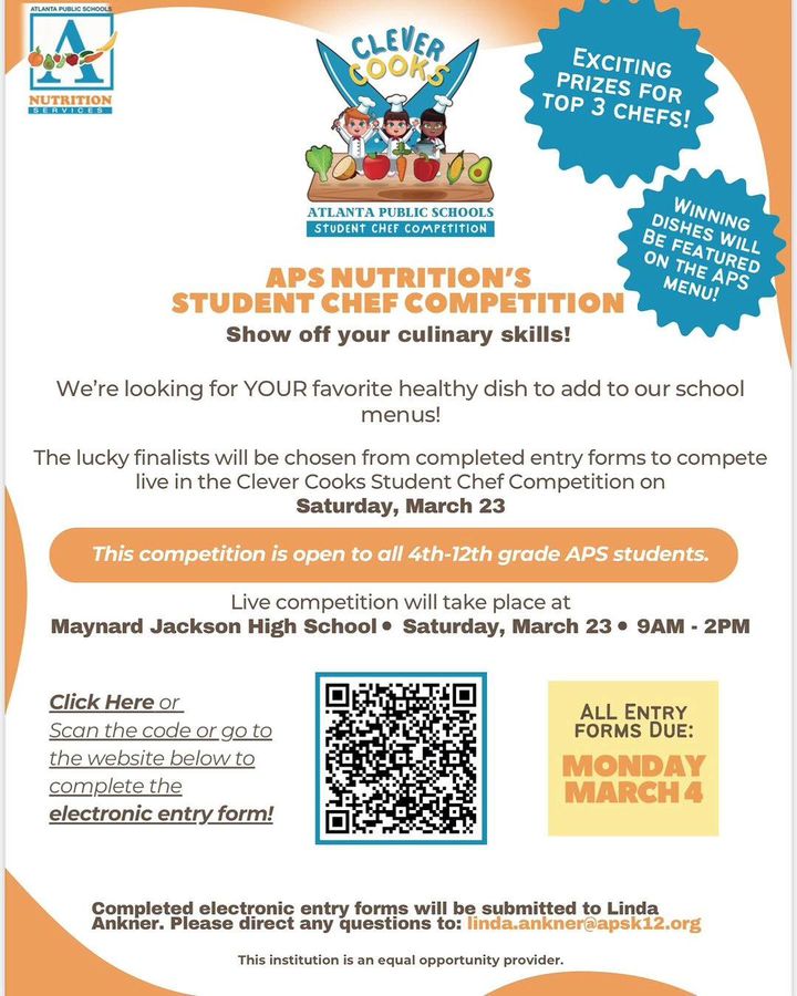 @apsboe APS Nutrition's Student Chef Competition Maynard Jackson High School!