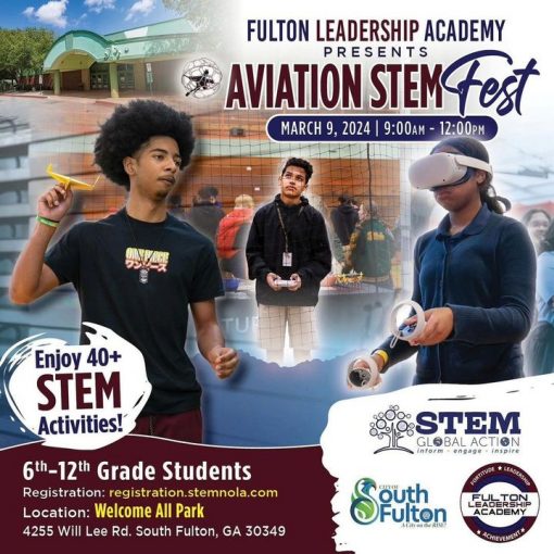 @cosfga Join us at the Aviation STEM Fest on March 9, from 9AM to 12PM.
