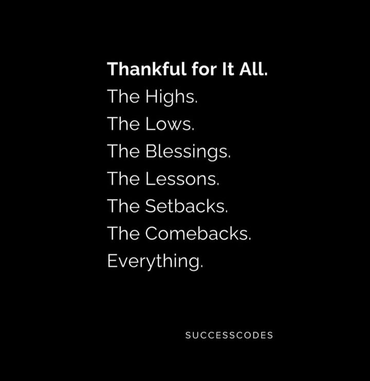 I have quite a bit on my mind, but I never forget this rule. #thankfulforitall
