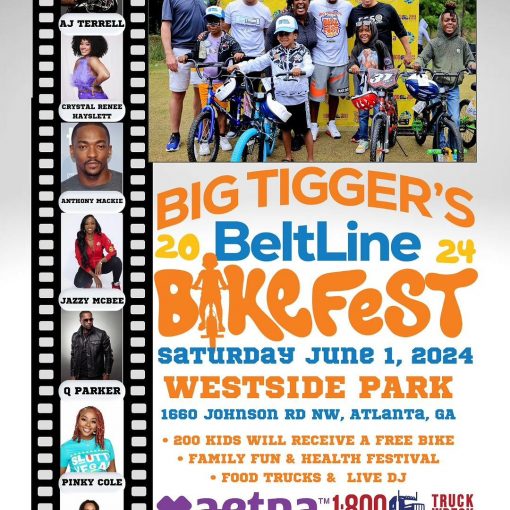 @bigtiggershow The Big Tigger Foundation in collaboration with the Atlanta BeltLine, AETNA, and 1800-TruckWreck PRESENTS : Big Tigger's BeltLine BikeFest 2024!![?]